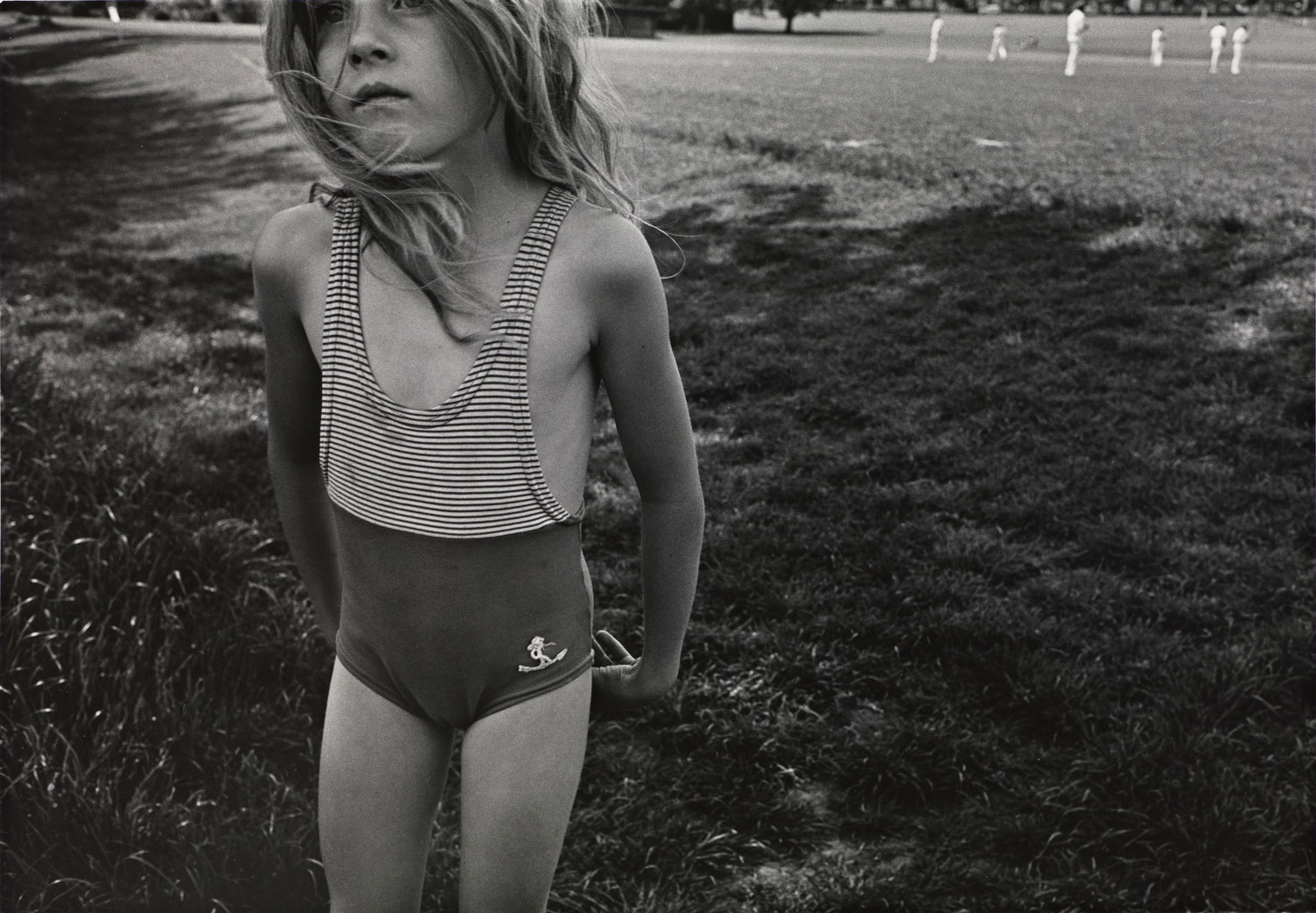 Paul Hill, Girl In Swimsuit and Cricketers, Ashbourne, 1977
