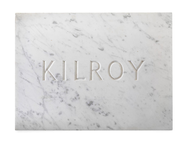 Stone with text KILROY.