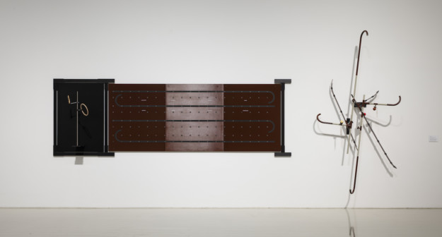 Artwork mounted on wall