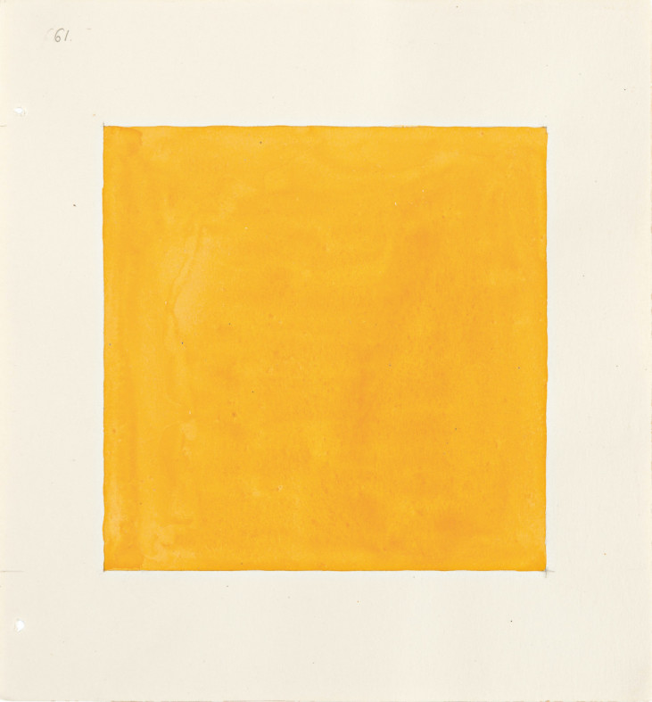 Painting with yellow square