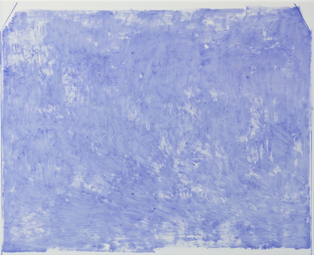 Blå målning på duk