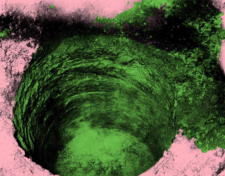 Abstract photo in pink and green