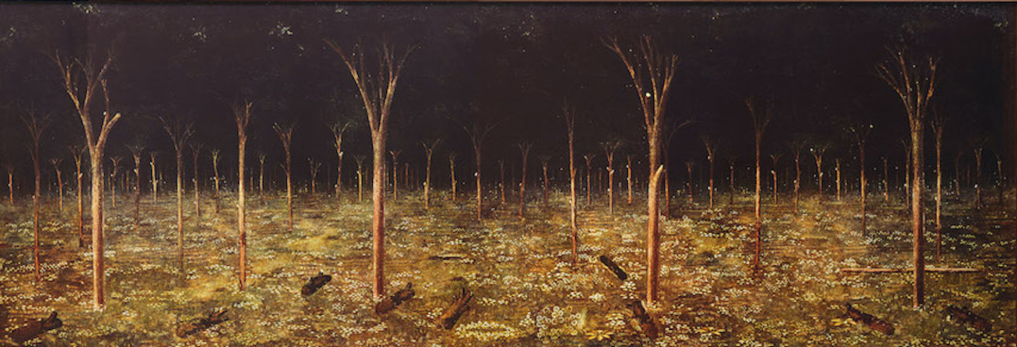 Målning av död skog