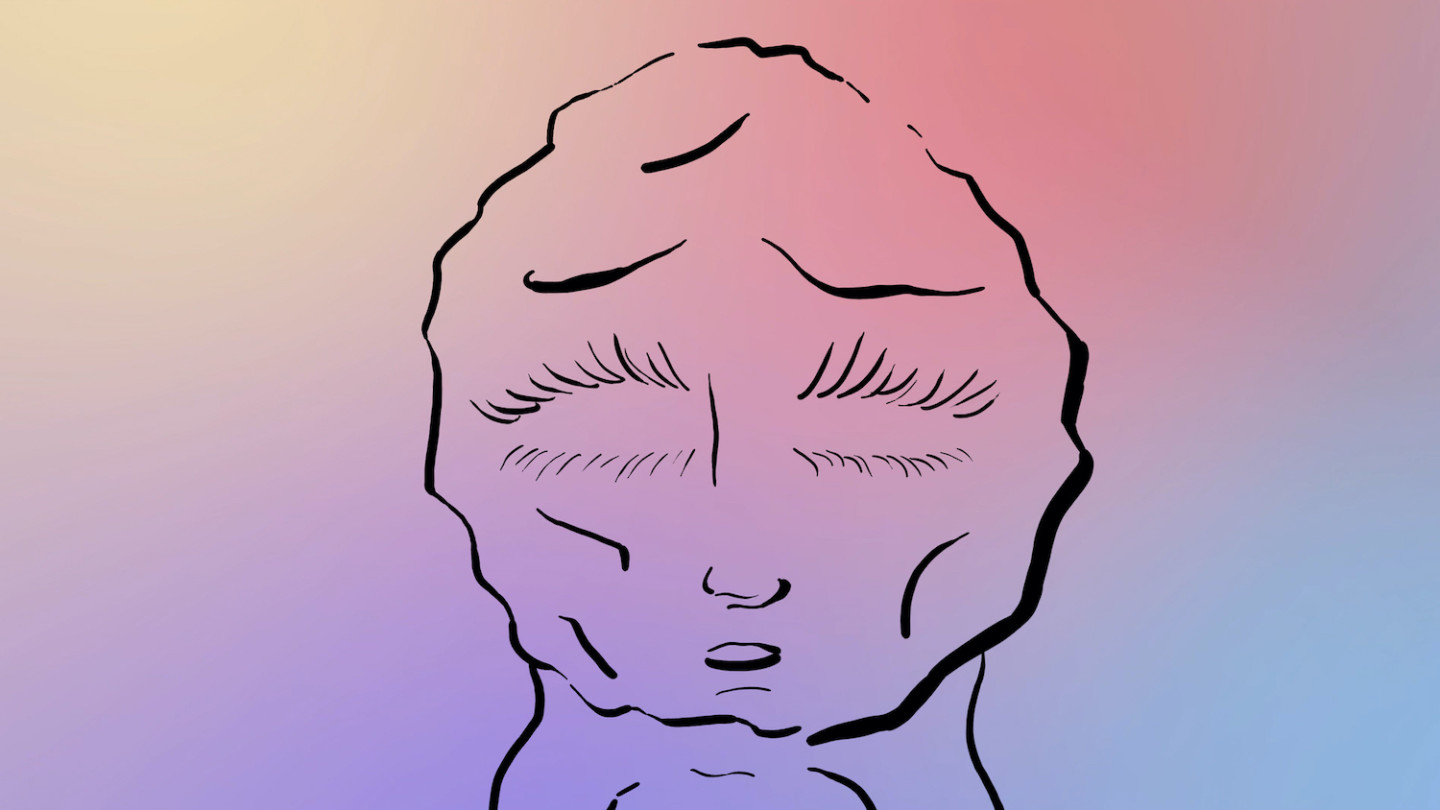 line drawing of a face