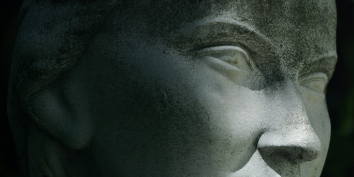 Part of face of stone
