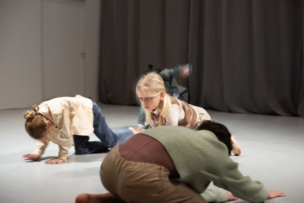 four children in dance performance