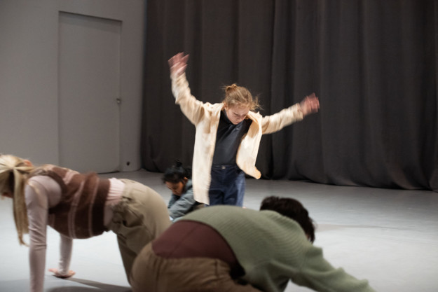 four children in dance performance