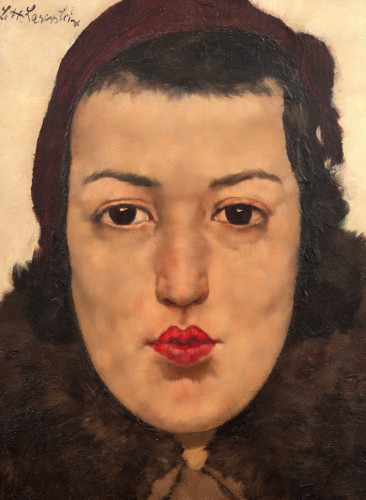 portrait with womens face