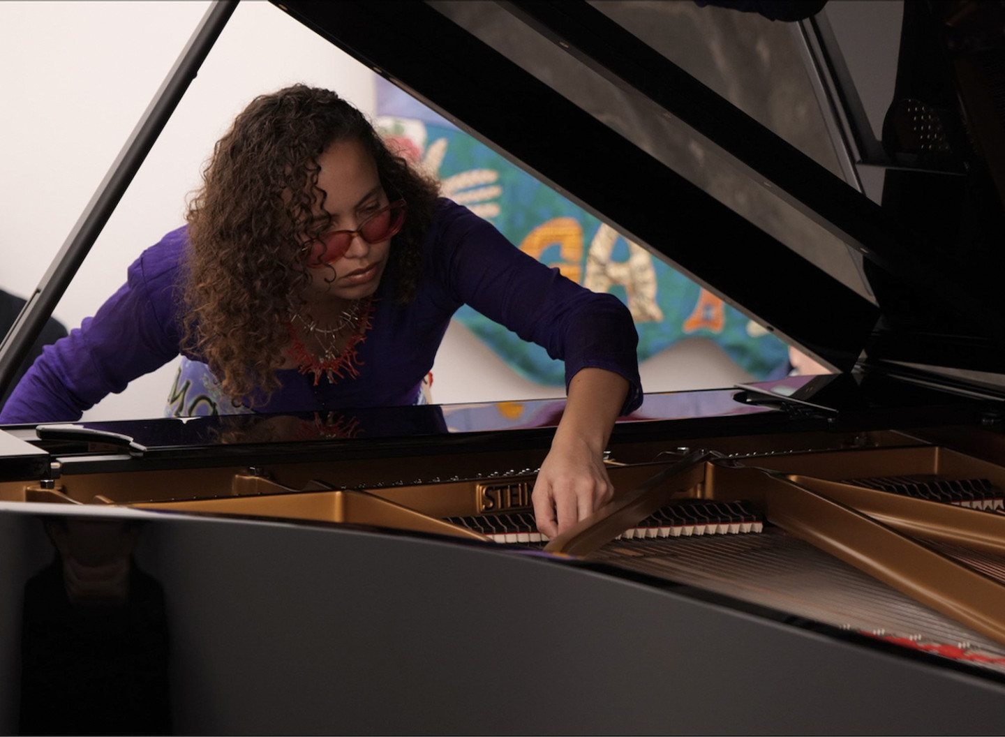 woman at grand piano