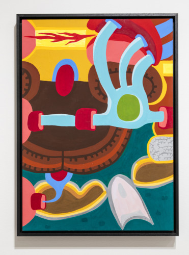 abstrakt målning i starka färger