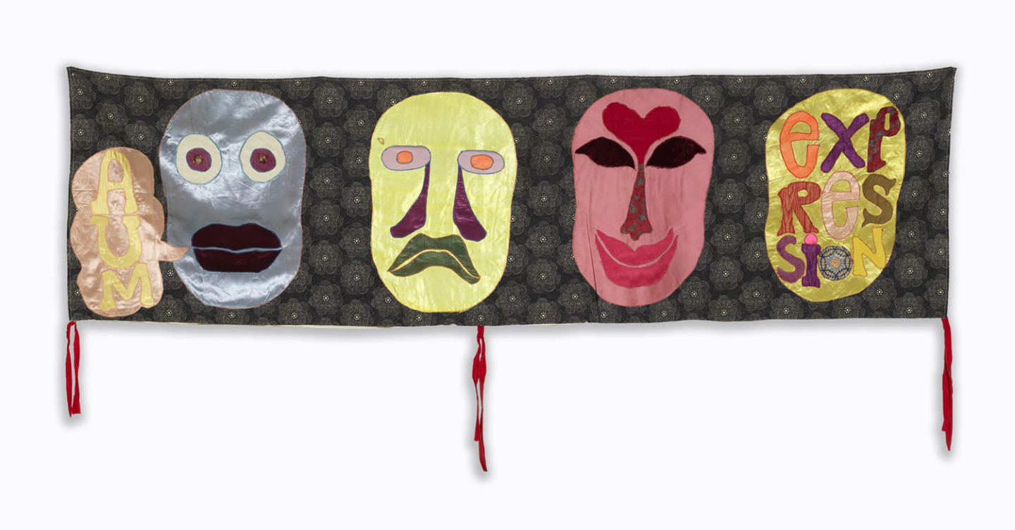 textil applikation med fyra masker