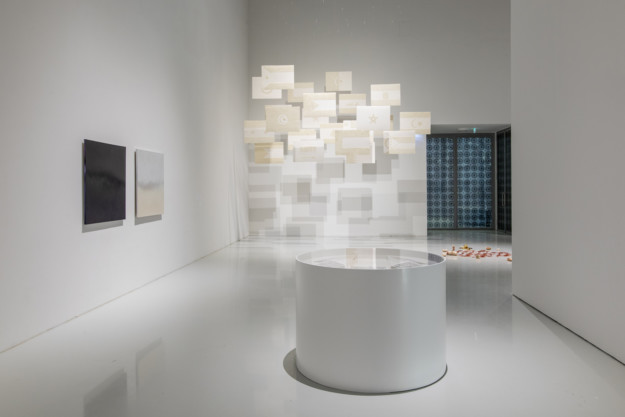 artworks in exhibition room