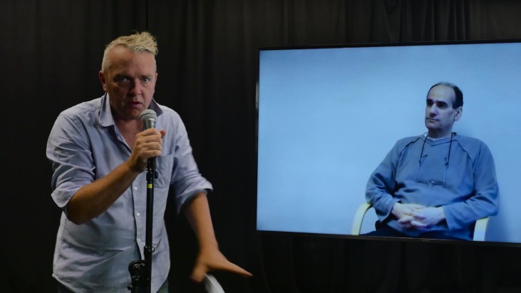 photo of man lecturing