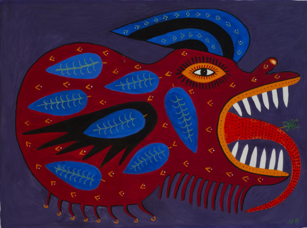 painting with fantasy animal