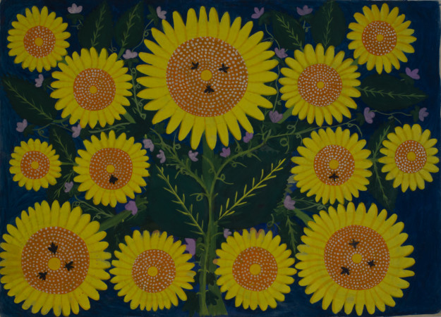 painting with sunflowers
