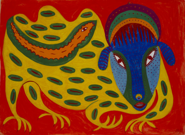 painting with fantasy beast