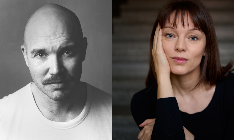 portraits of a man and a woman