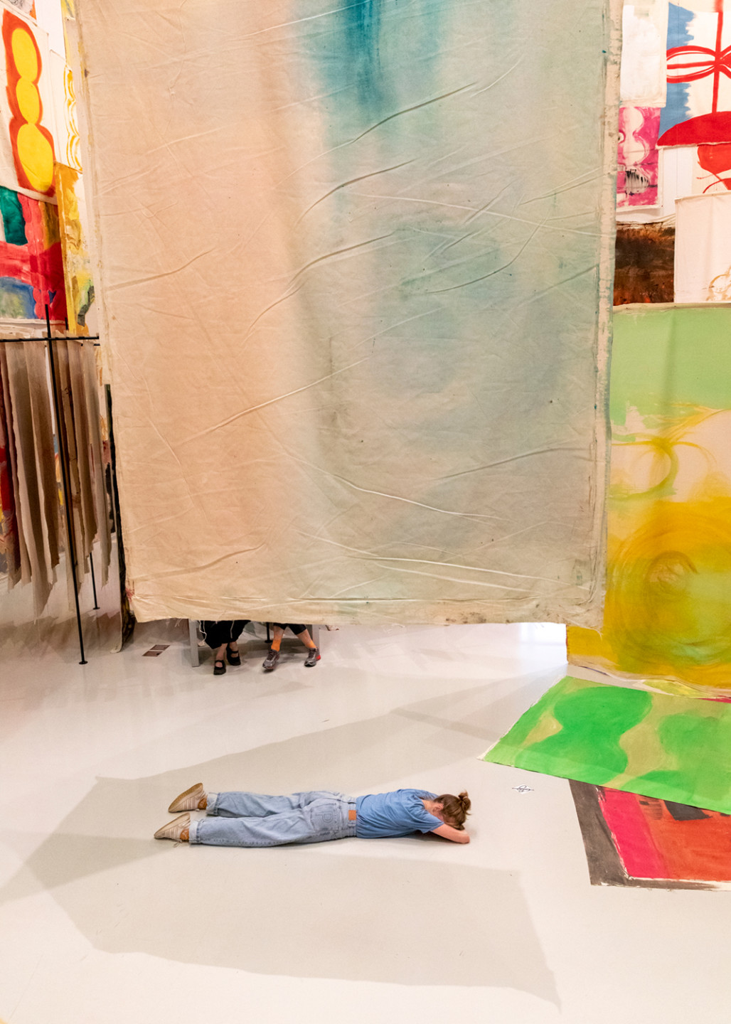 woman on floor