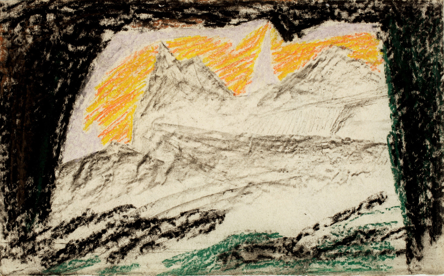 kritteckning av berg