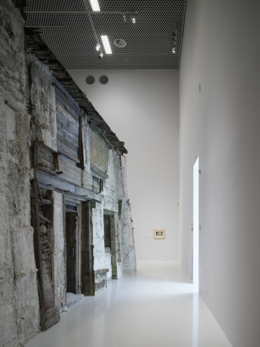 concrete sculpture in room