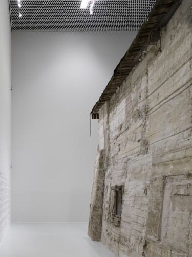 concrete sculpture in room