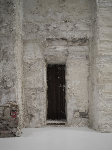 concrete sculpture in room