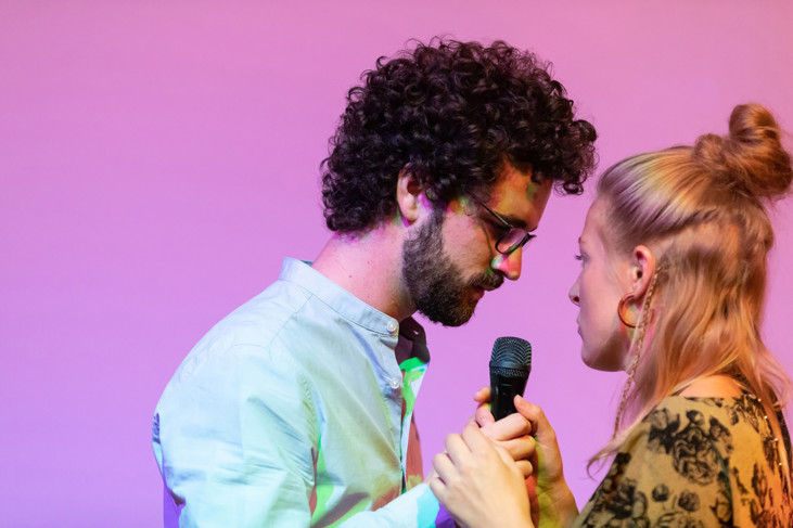 photo of performance with man and woman