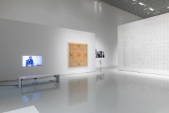 installation view of room with artworks
