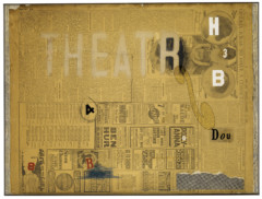 collage with newspaper, text and letters