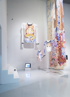 photo of room with artworks