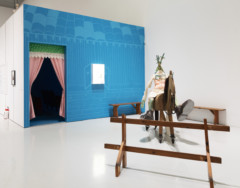 exhibition room with installations