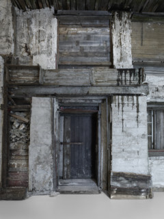 detalj av betongbyggnad