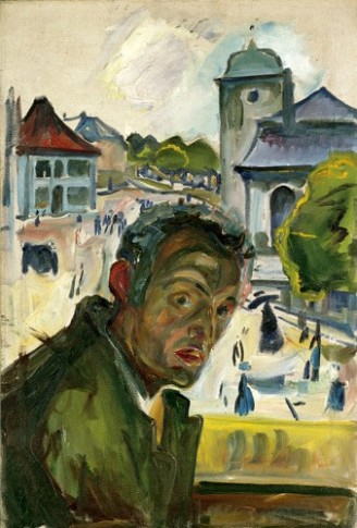 Self-portrait in Bergen, 1916