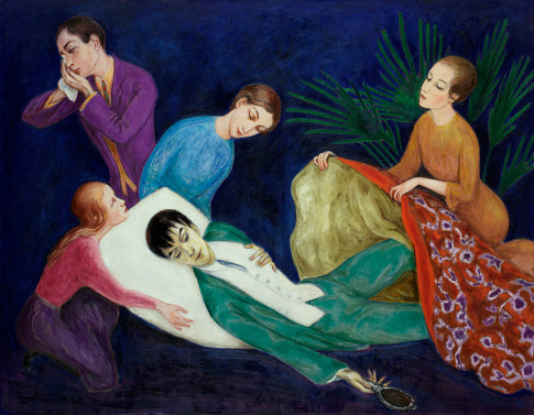 Painting titled The Dying Dandy