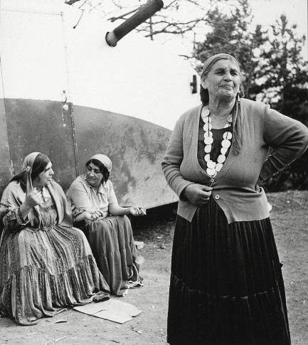 From the series Gipsy Road 1954-55. Klara Demeter, Rosza Taikon, Vorscha Bessik, Norrland, 1954