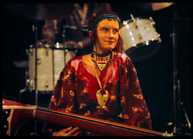 Moki Cherry during a performance with Organic Music, during the 1970's.