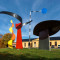 Sculpture by Alexander Calder outdoors.
