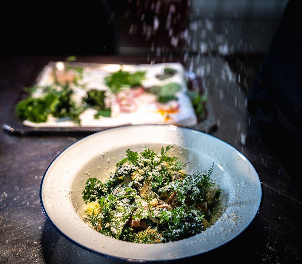 Photograph of a plate of food in the Resturant of Moderna Museet