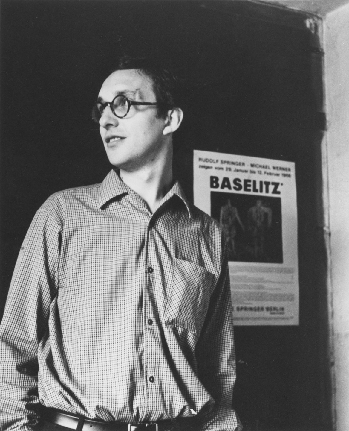 Georg Baselitz i sin studio i Berlin, 1966