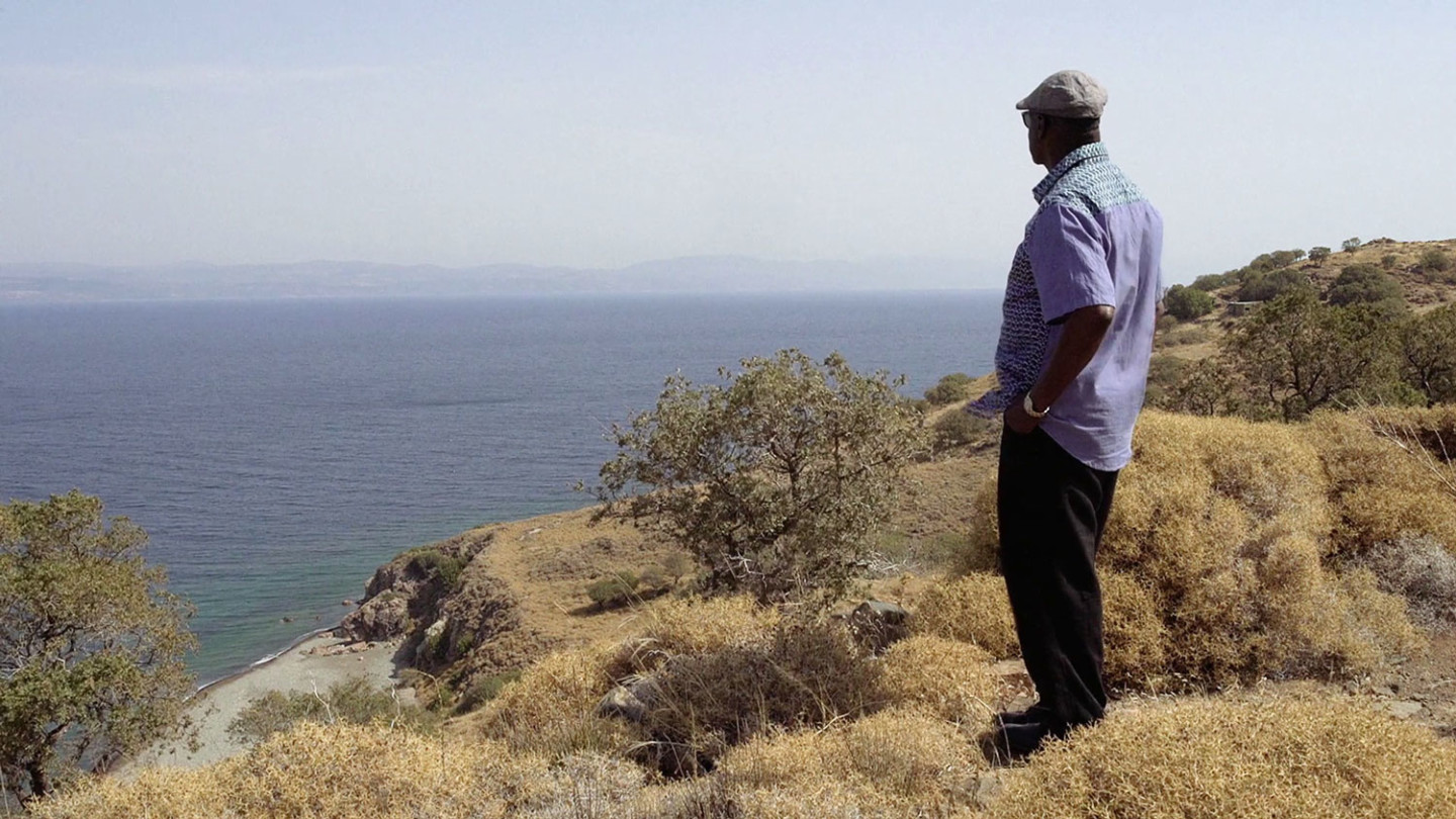 Person looking out over sea