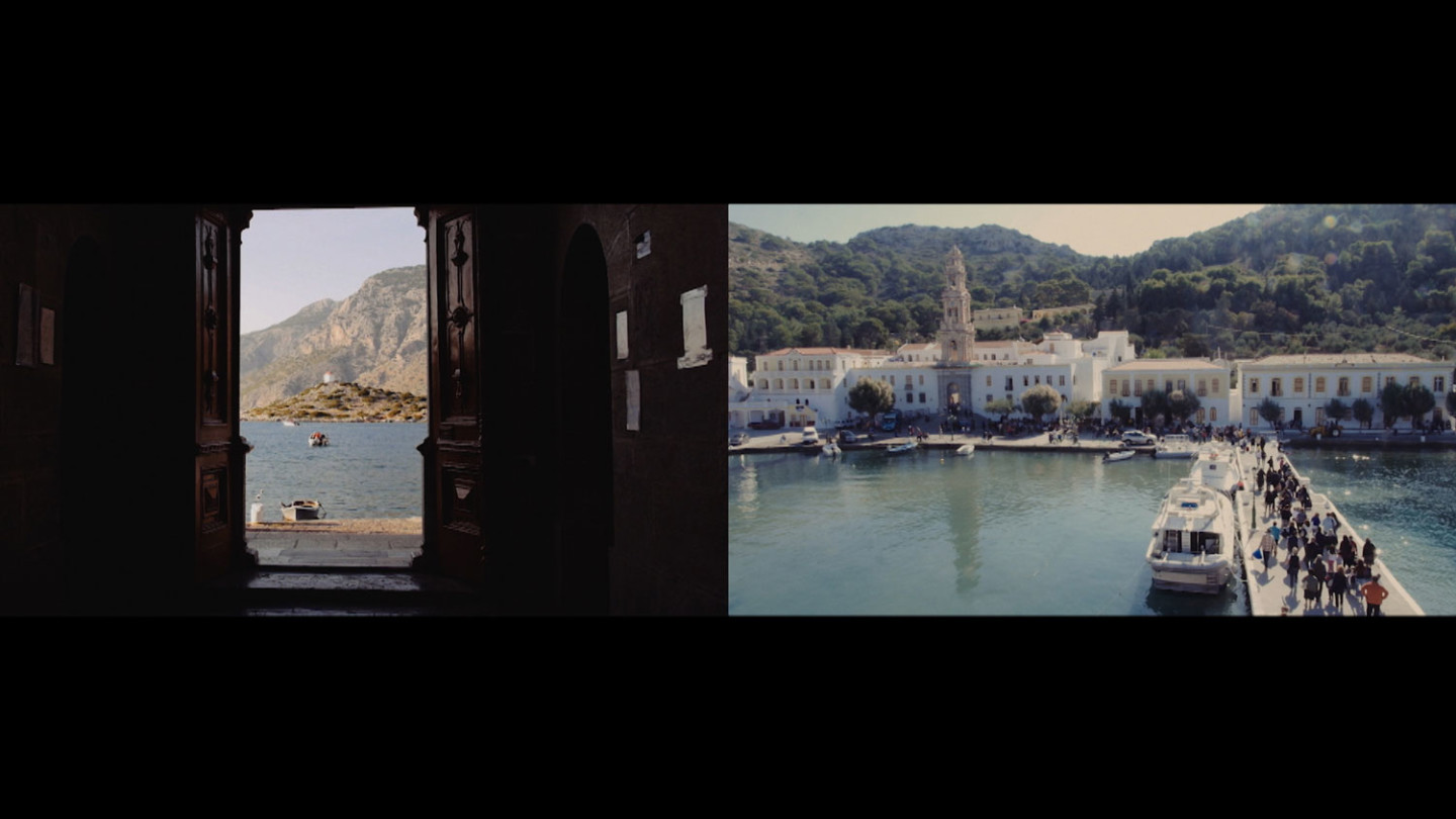 Blue sea and buildings