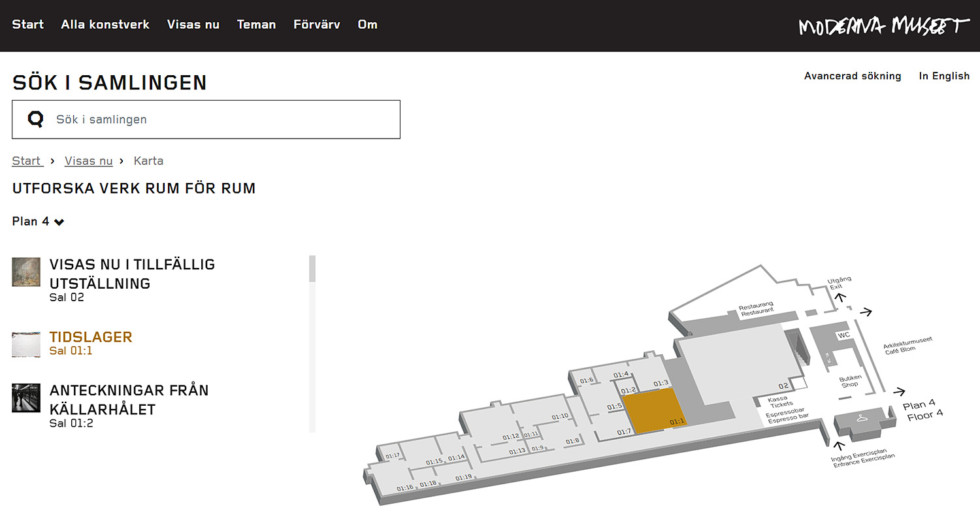 Picture from Search the collection with map of the museum