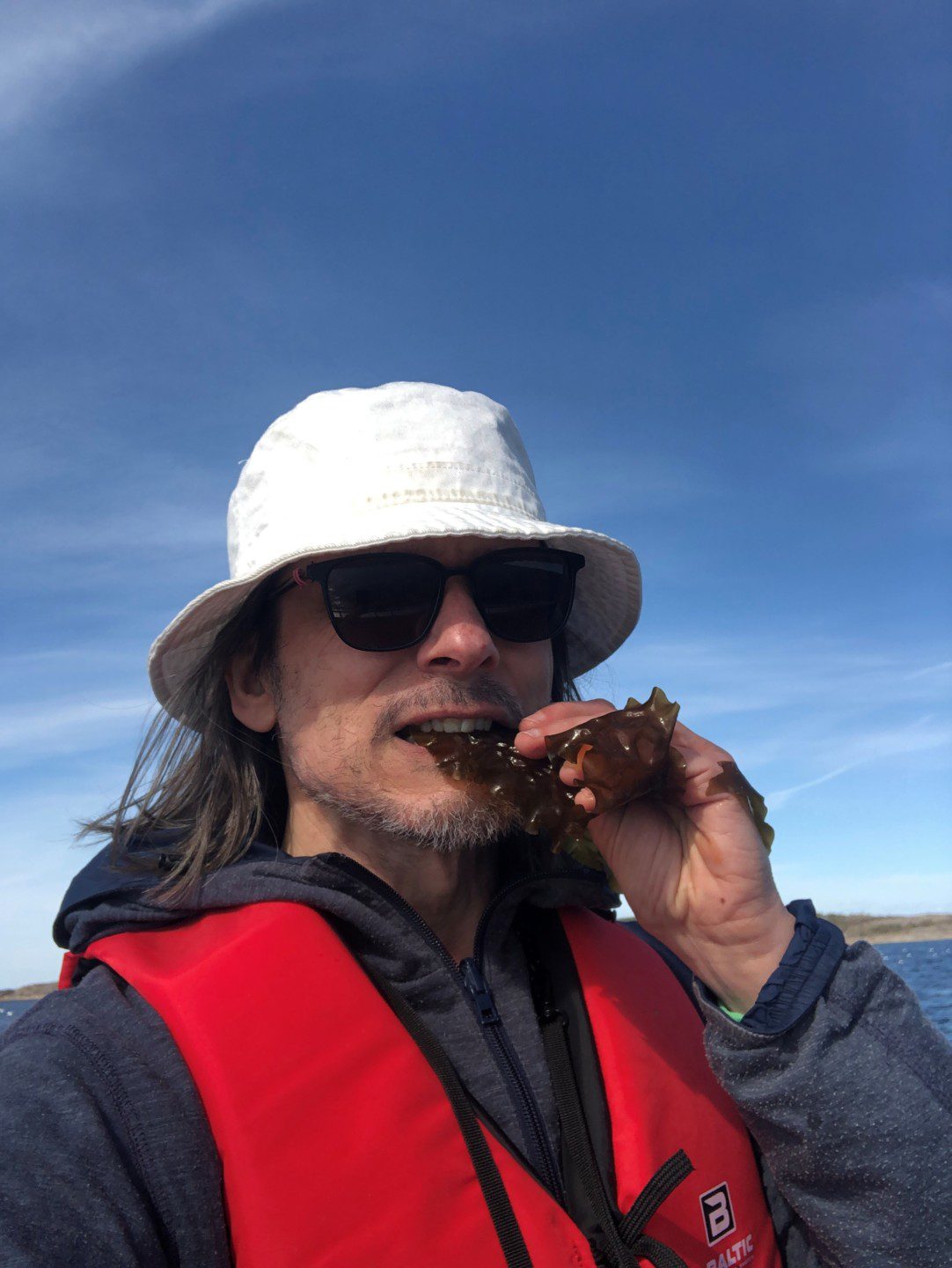 Artist Jeremy Deller tastes seaweed