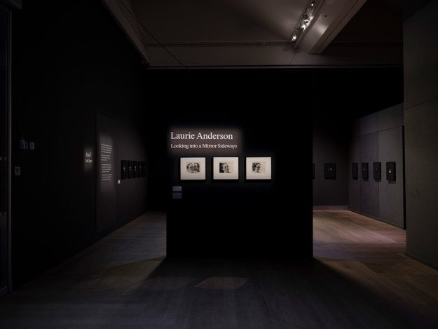 Exhibition view with photo series Absent in the Present: Looking into a Mirror Sideways