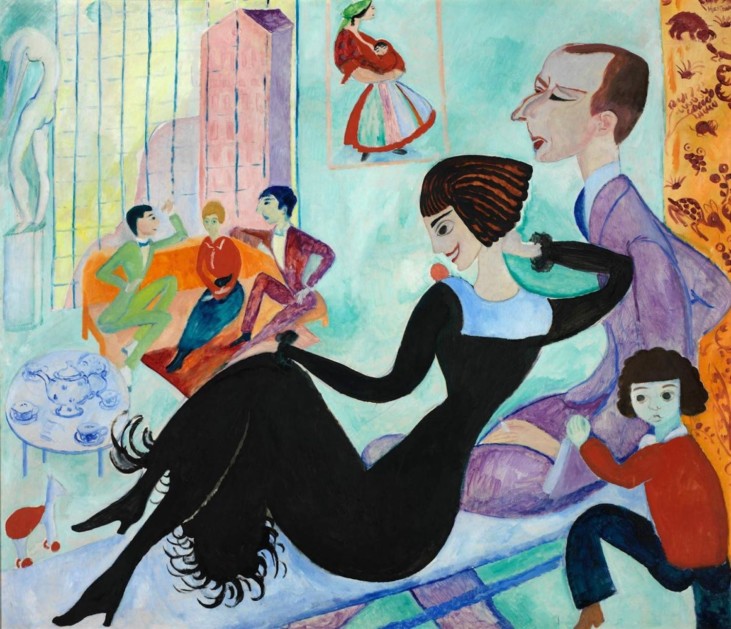 painting of people in studio