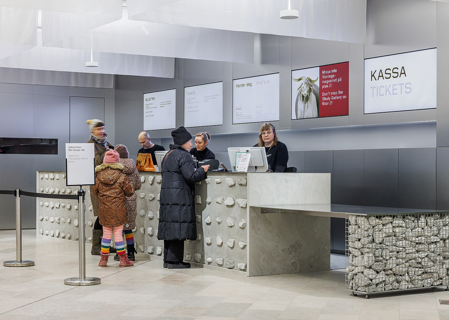 The information disk in the foyer