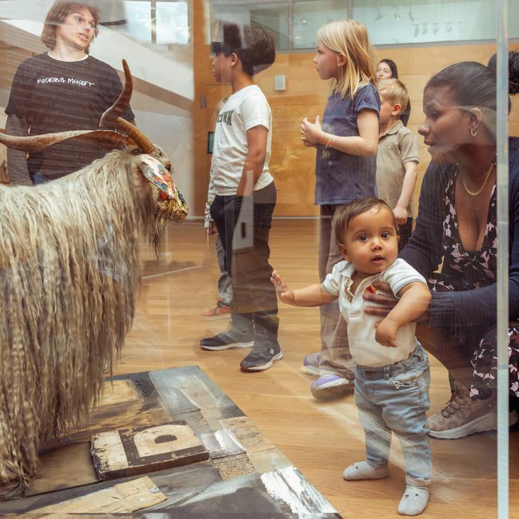 Children in the exhibition space