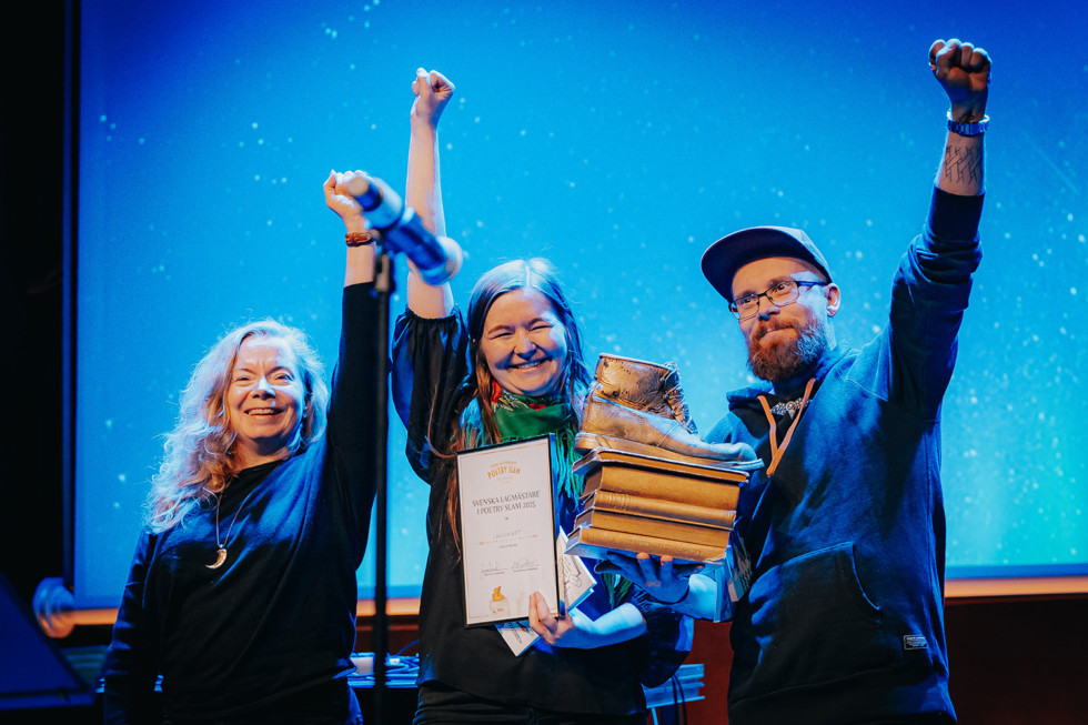 Prisutdelning 2025 vid Svenska mästerskapen i Poetry Slam